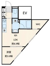 Fullea不動前 (フレア不動前) 101 間取り図