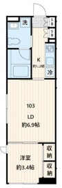 Fullea不動前 (フレア不動前) 103 間取り図