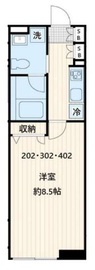 Fullea不動前 (フレア不動前) 302 間取り図