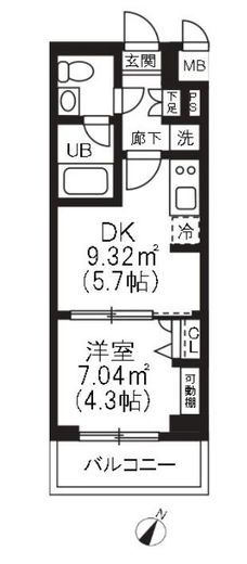 アーバンパーク品川豊町 504 間取り図