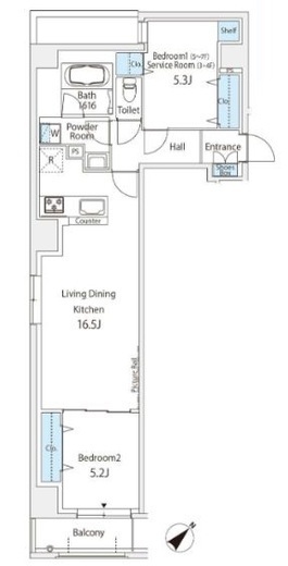Oriental Yokoyamacho 503 間取り図