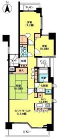 ディアナコート三田 4階 間取り図