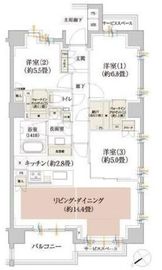 パークホームズ山王二丁目ザレジデンス 5階 間取り図
