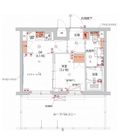 ハーモニーレジデンス武蔵小杉フォレストスクエア 410 間取り図