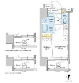 プラウドフラット亀戸ステーションプレイス 304 間取り図