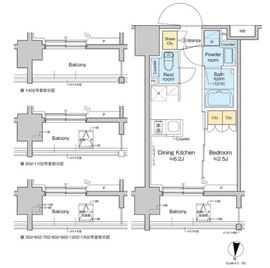 プラウドフラット亀戸ステーションプレイス 302 間取り図