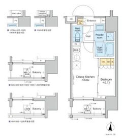 プラウドフラット亀戸ステーションプレイス 405 間取り図