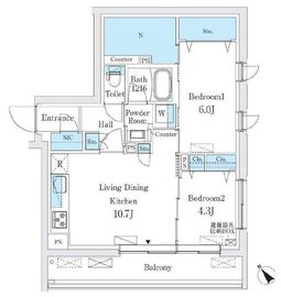 JMFレジデンス新板橋 501 間取り図