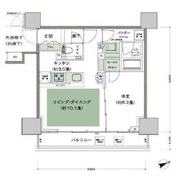 東京ベイシティタワー 26階 間取り図