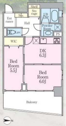 リックアート東陽 201 間取り図