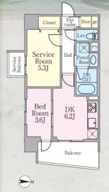 リックアート東陽 304 間取り図
