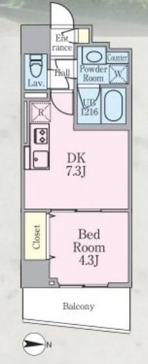 リックアート東陽 503 間取り図