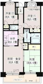 武蔵小杉西パーク・ホームズ 3階 間取り図