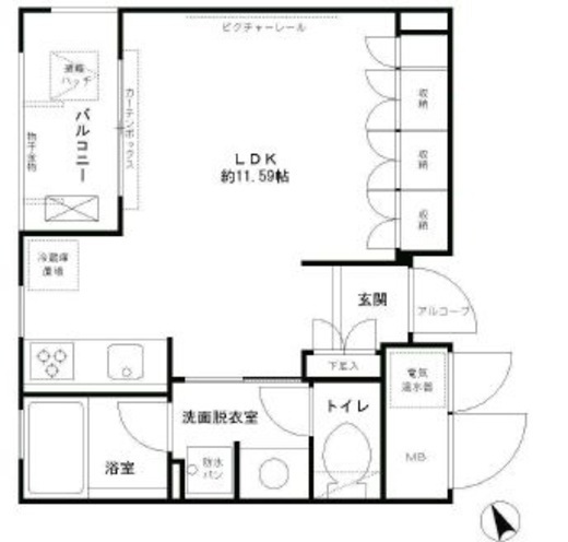 エル・セレーノ西早稲田 119 間取り図