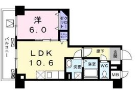 菊水レジデンス綱島1 6階 間取り図