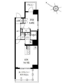 アクア北品川 701 間取り図