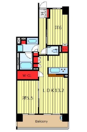リビオ日暮里グランスイート 12階 間取り図