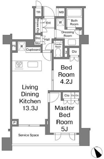 パークホームズ三軒茶屋一丁目 1階 間取り図