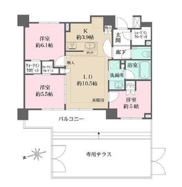 ザ・パークハウス板橋大山大楠ノ杜 1階 間取り図
