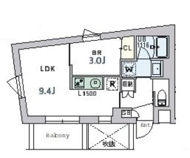 グランデュオ中野6 (GranDuo Nakano6) 201 間取り図