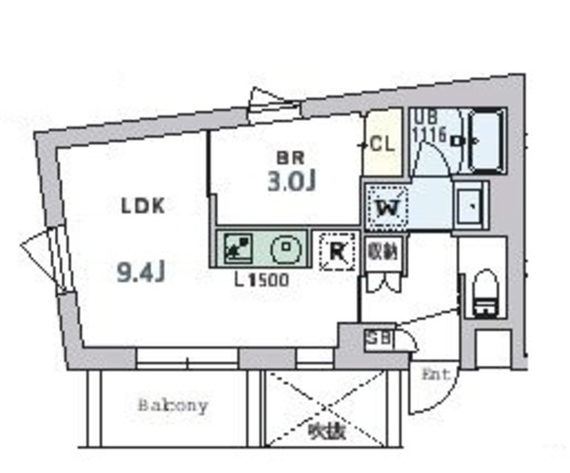 グランデュオ中野6 (GranDuo Nakano6) 301 間取り図