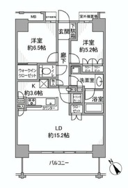 ビーコンタワーレジデンス 36階 間取り図