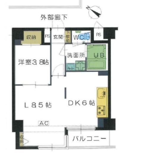 シルバーパレス白金台 4階 間取り図