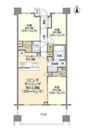 ザ・パークハウス三鷹櫻邸 1階 間取り図