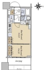 シティタワー銀座東 8階 間取り図