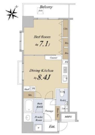 ライオンズシティ九段 8階 間取り図