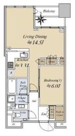 シティタワー銀座東 9階 間取り図