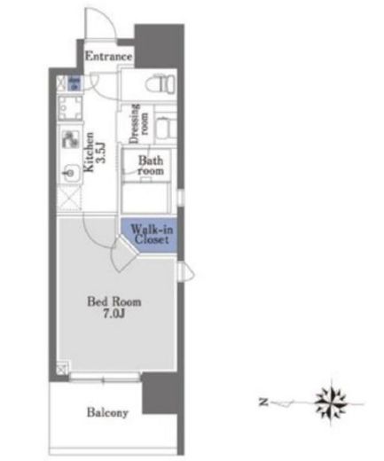 プライムメゾン早稲田 1201 間取り図