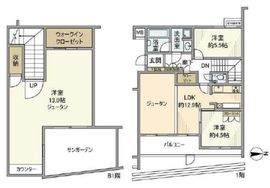 ディアナコート代々木 1階 間取り図