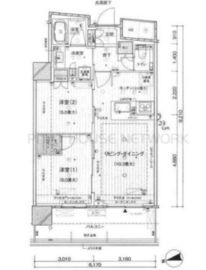 ブランズタワー大船 15階 間取り図