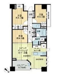 ライオンズ港北ニュータウンステーションエアシス 4階 間取り図