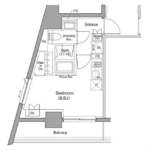 ザ・パークハビオ西横浜 901 間取り図