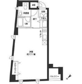 ニューシティアパートメンツ新川2 501 間取り図