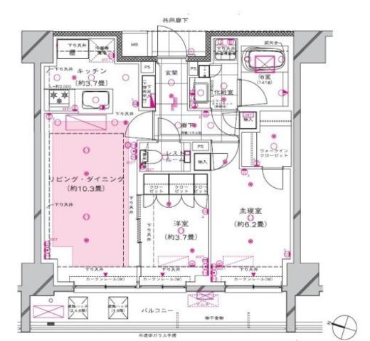 ディアナコート目黒 2階 間取り図