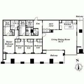 ラ・メール三番町レジデンス 1404 間取り図