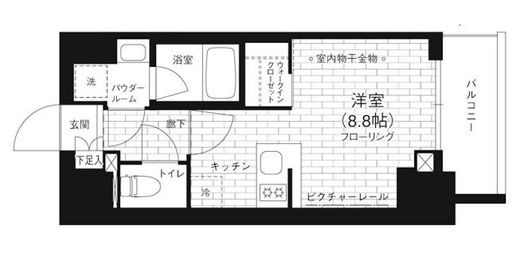 ステージファースト亀戸 8階 間取り図
