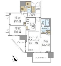 シティハウス東池袋 2階 間取り図