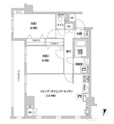ドミール青柳 803 間取り図