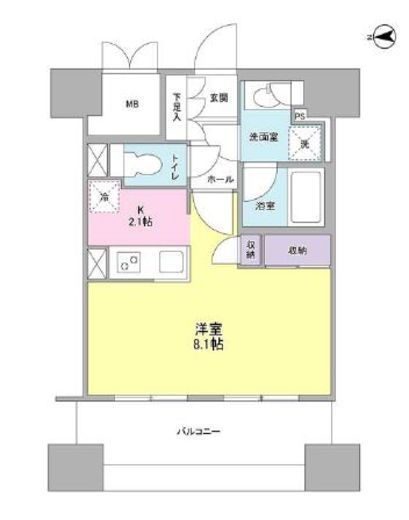 スタイリオ横浜反町 604 間取り図