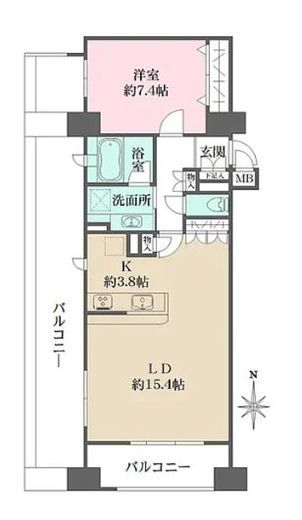 国立デュープレックスⅠ 9階 間取り図