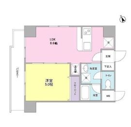 クレール武蔵小杉 506 間取り図