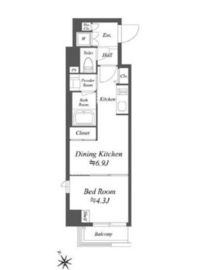 アイフラット駒込一丁目 501 間取り図