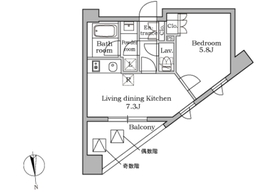 レジディア三軒茶屋 1401 間取り図