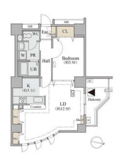 コラム神泉 502 間取り図