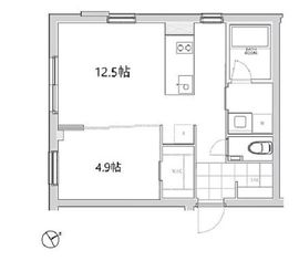 エスセナーリオ四谷坂町 201 間取り図