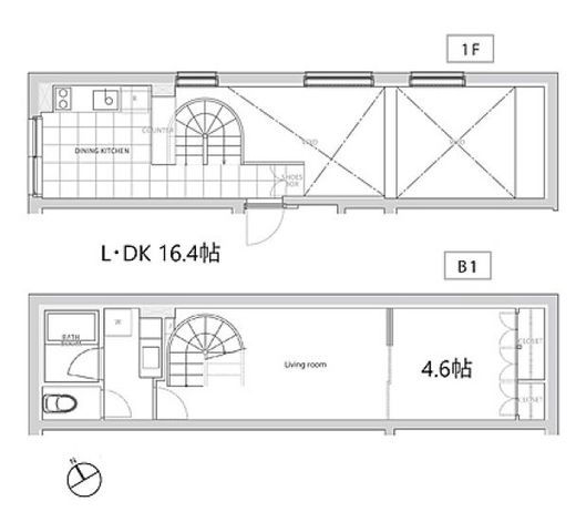 エスセナーリオ四谷坂町 103 間取り図